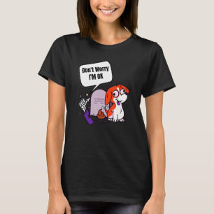 Keine Sorge, mir geht's gut, lustige Kuh-Hand Hund T-Shirt