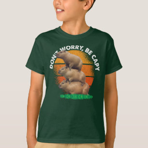 Keine Sorge, sei Capy - Vintage Retro Drei Capy T-Shirt