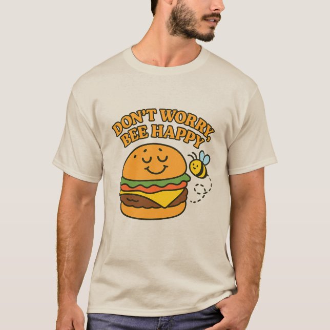 „Keine Sorge, sei glücklich“ T-Shirt (Vorderseite)