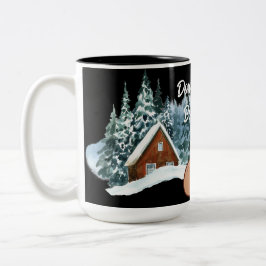 Keine Sorge, seien Sie glücklich: Winterruhe Zweifarbige Tasse