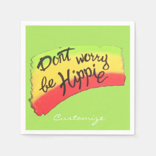 Keine Sorge, seien Sie Hippie Thunder_Cove Serviette