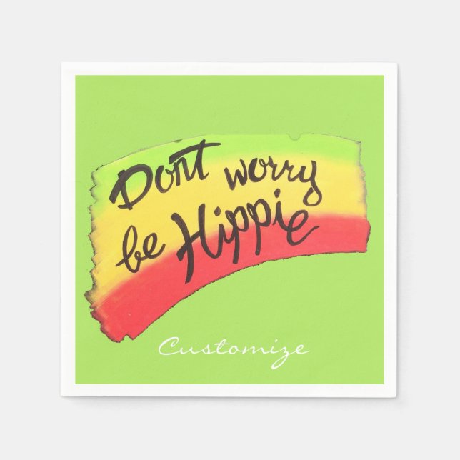 Keine Sorge, seien Sie Hippie Thunder_Cove Serviette (Vorderseite)