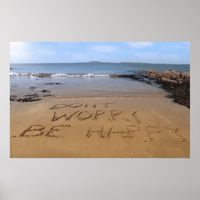 keine Sorge um glückliches Poster (Vorne)