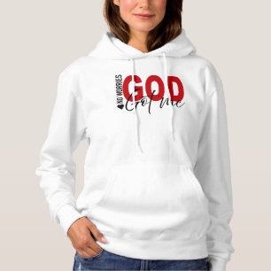 Keine Sorgen – Göttliche Gewissheit in Rot & Schwa Hoodie