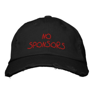 KEINE SPONSOREN, BESTICKTE BASEBALLKAPPE