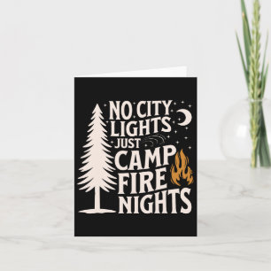 Keine Stadtlampen nur Campfire Nächte Camping Männ Karte