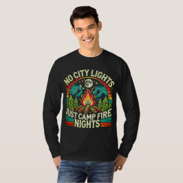 Keine Stadtlichter, nur Lagerfeuernächte Retro-Cam T-Shirt