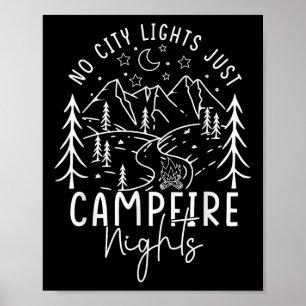 Keine Stadtlichter, nur Lagerfeuernächte Sommerfer Poster