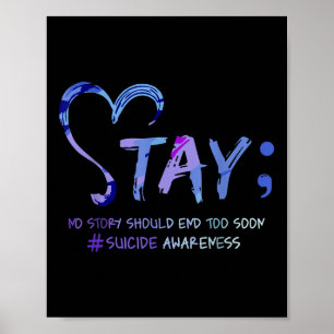 Keine Story sollte zu schnell Bleibe, Suizid Aware Poster