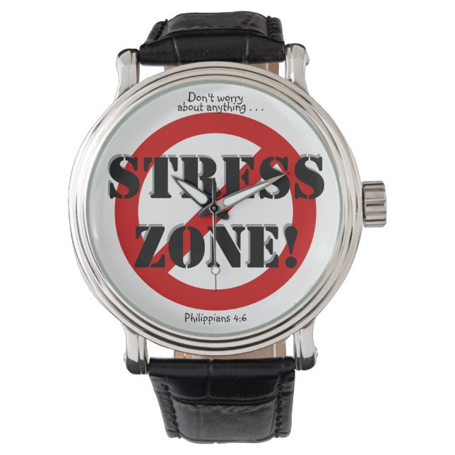 KEINE STRESS-ZONE! SUCHEN, w/Scripting-Referenz Armbanduhr (Vorderseite)