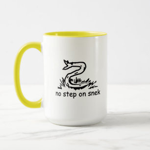 Keine Stufe auf Snek-Meme Gadsden-Parodie SnekRigh Tasse
