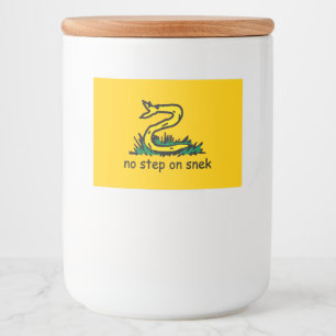 Keine Stufe auf Snek-Memes Gadsden-Parodie SnekRig Lebensmitteletikett