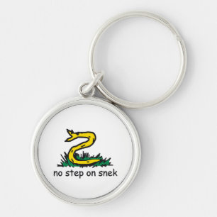 Keine Stufe auf Snek-Memes Gadsden-Parodie SnekRig Schlüsselanhänger