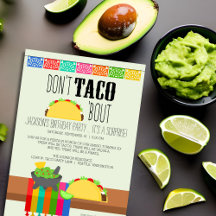 Keine Taco-Überraschungsparty-Einladung