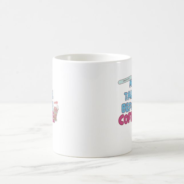 Keine Talkie vor Kaffee - Funny Coffee Quote Kaffeetasse (Mittel)