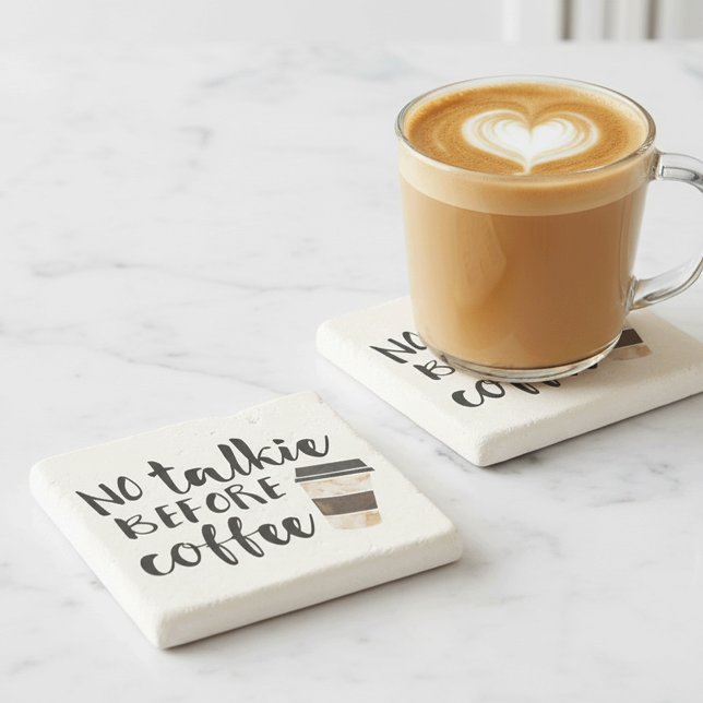 Keine Talkie vor Kaffeelichie Steinuntersetzer (Von Creator hochgeladen)