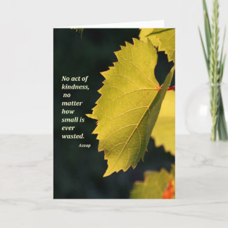 Keine Tat von Güte wird überhaupt vergeudet Dankeskarte