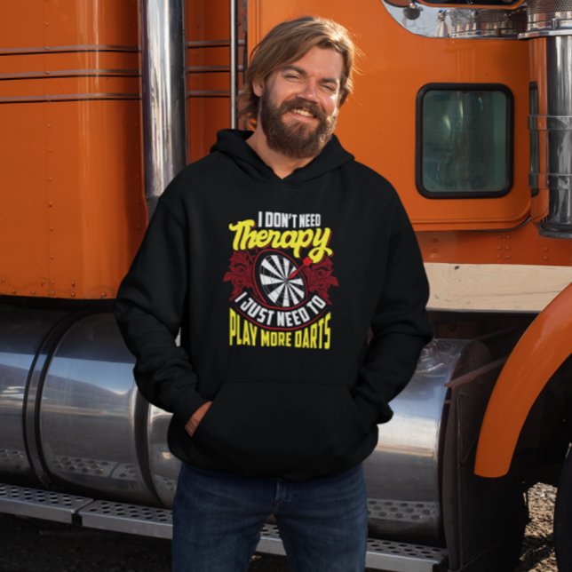 Keine Therapie nur mehr Darts - Fan von Funny Dart Hoodie (Von Creator hochgeladen)