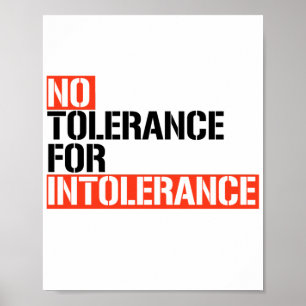 Keine Toleranz für Intoleranz Poster