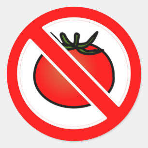 Keine Tomaten Runder Aufkleber