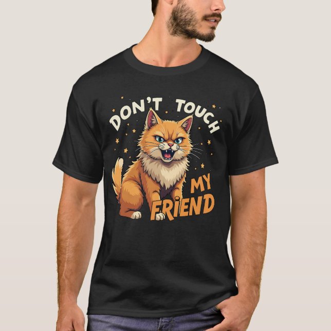 Keine Touch für meinen Freund - zorniges Ginger Ca T-Shirt (Vorderseite)