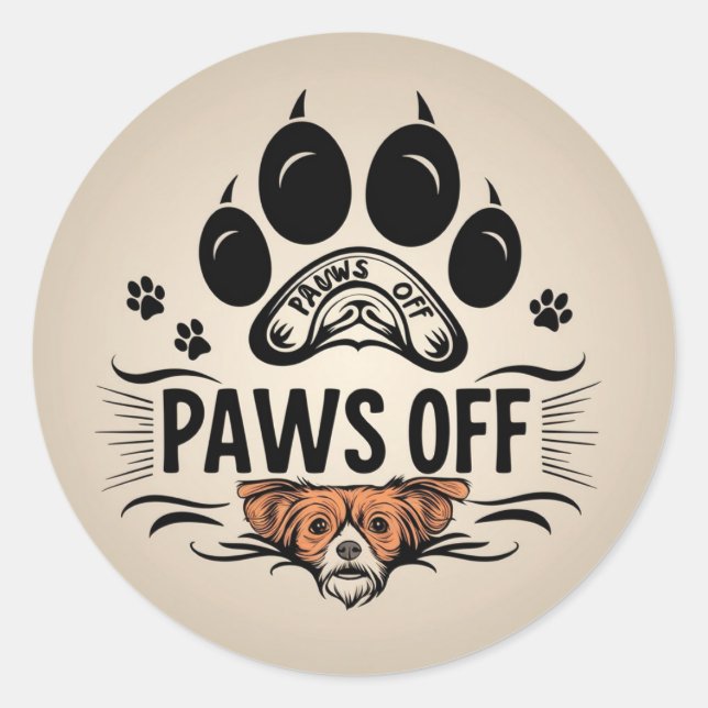 Keine Touch Runder Aufkleber (Vorderseite)