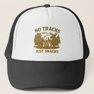 Keine Tracks nur Snacks   Funny Bear & Moose Truckerkappe