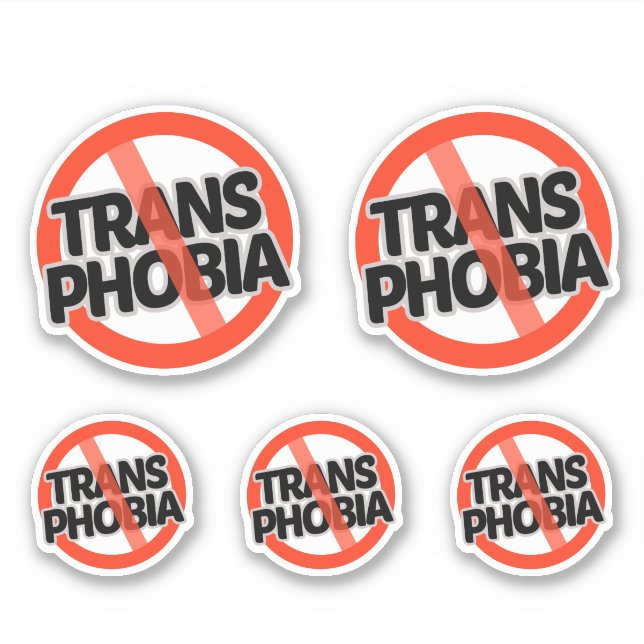 Keine Transphobie Aufkleber (Vorderseite)