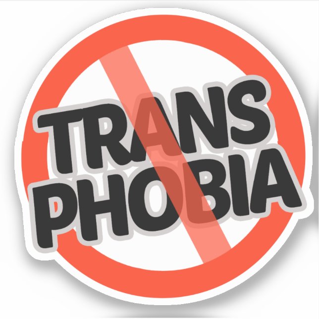 Keine Transphobie Aufkleber (Vorderseite)