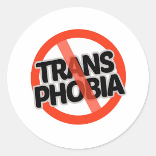 Keine Transphobie Runder Aufkleber