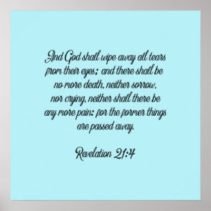 Keine Traurigkeit mehr, kein Schmerz mehr, christl Poster