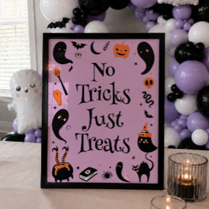 Keine Tricks, nur Halloween-Baby-Shower-Mitgebsel Poster