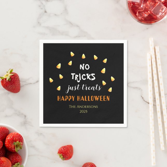 Keine Tricks nur Leckereien Candy Mais Halloween Serviette (Beispiel)
