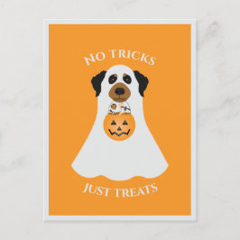 Keine Tricks nur Leckereien Halloween Hund Postkarte