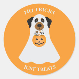 Keine Tricks nur Leckereien Halloween Hund Runder Aufkleber