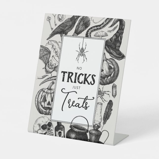 Keine Tricks nur Leckereien Halloween-Party Sockelschild (Vorderseite)