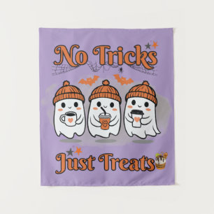 Keine Tricks nur Leckereien Halloween Wandteppich