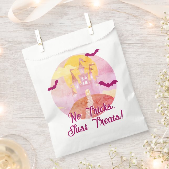 Keine Tricks nur Leckereien Spooky Castle Hallowee Geschenktütchen (Ausgeschnitten)
