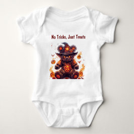 Keine Tricks, nur Leckereien. Teddy-Bär. Halloween Baby Strampler