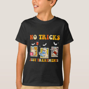 Keine Tricks, nur S Lustiger Halloween-Geist Pfleg T-Shirt