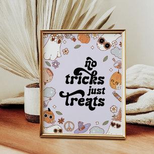 Keine Tricks, nur Schokolade Geister Halloween Geb Poster