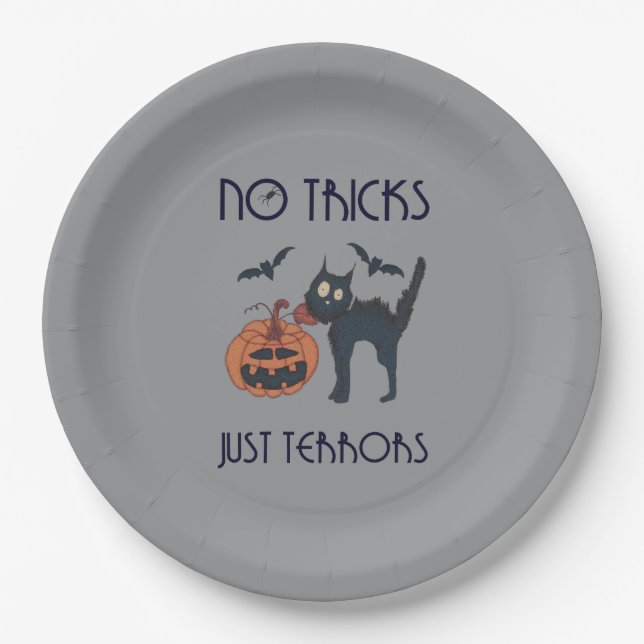 Keine Tricks, nur Schrecken Pappteller (Vorderseite)