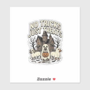 Keine Tricks, nur Süßigkeiten Halloween Dachshund  Aufkleber