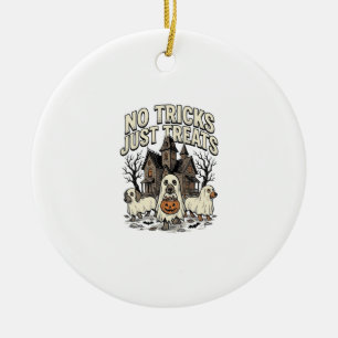 Keine Tricks, nur Süßigkeiten Halloween Dachshund Keramik Ornament