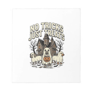 Keine Tricks, nur Süßigkeiten Halloween Dachshund Notizblock