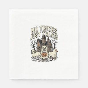 Keine Tricks, nur Süßigkeiten Halloween Dachshund  Serviette