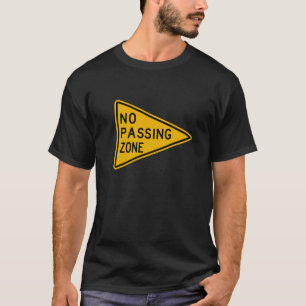 Keine überschreitene Zone, handeln Warnzeichen, T-Shirt