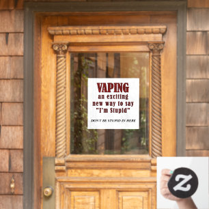 Keine Vaping Sign Window Cloning Fensteraufkleber