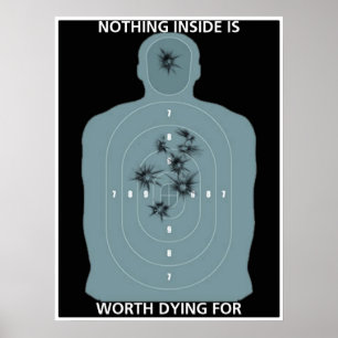 Keine Verletzung oder wagen, das Zeichen zu übertr Poster