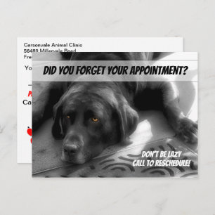 Keine verpasste Terminkarte Postkarte